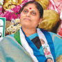 YS Vijaya Lakshmi hoists National flag at YSR Party office